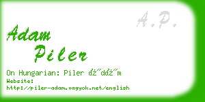 adam piler business card